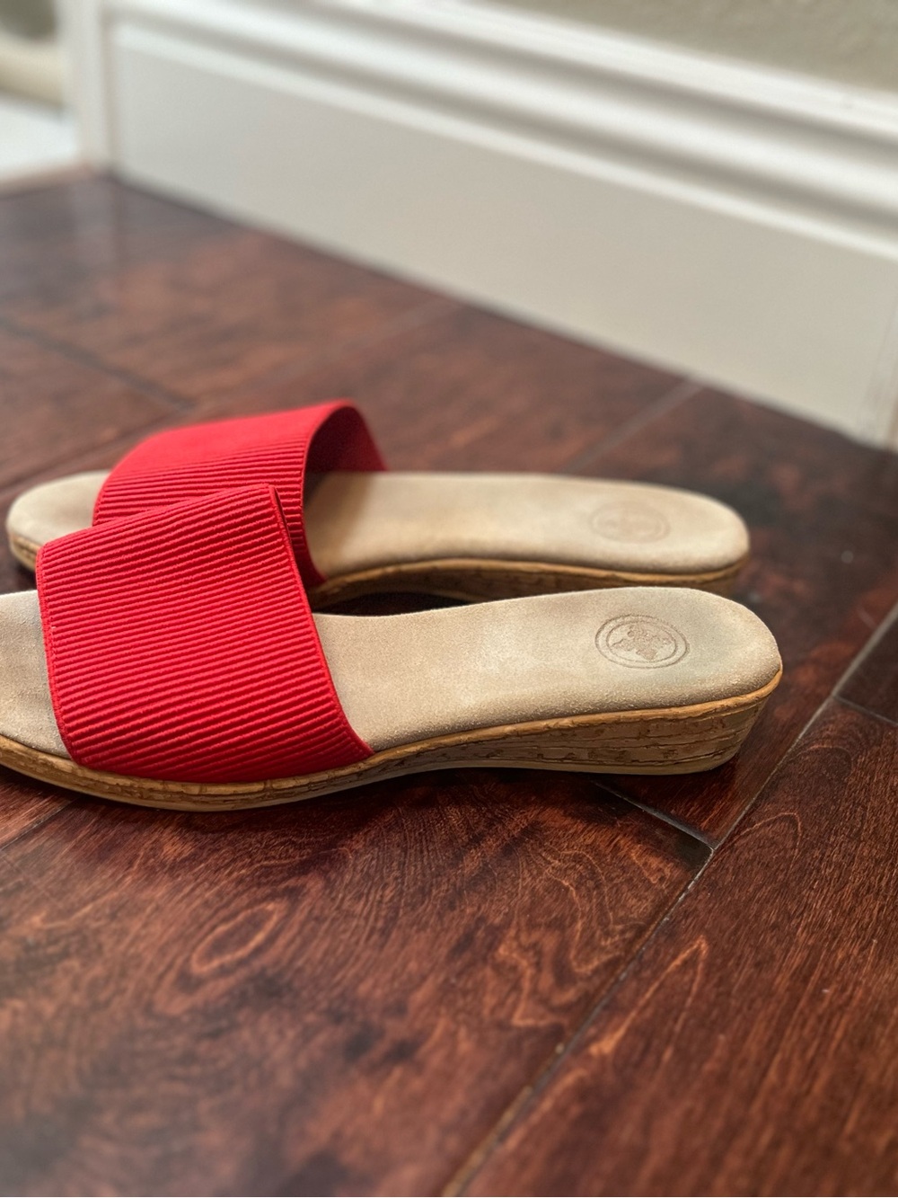 Charleston Shoe Company Red Slide Sandals